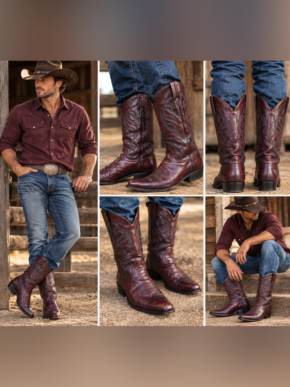 DAN POST MENS Milwaukee
Embroidered Round Toe Cowboy
Boots Size 10.5 D